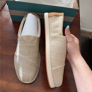 Tom’s Mens Alp FWD Natural Stitched Stripes Men’s Slip On Shoes SZ 13 NWT